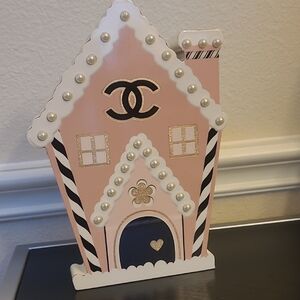 Chic Pink and White Decorative House Accent